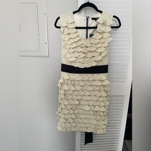 NWT RYU Anthropologie Cream 3D Petal Textured Dress – Size Large